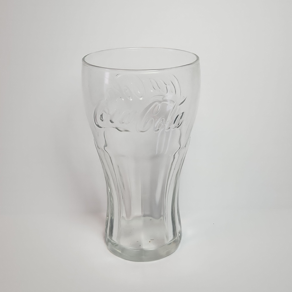 Vintage Coca Cola Embossed Clear Glass